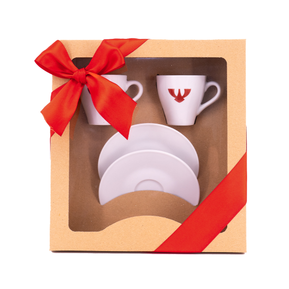 Geschenkset 2x LORETO Espressotasse mit Untertasse