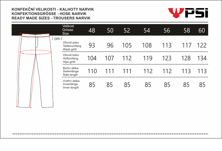 Velikostní tabulka_kalhoty NARVIK.png - PSí Hubík 