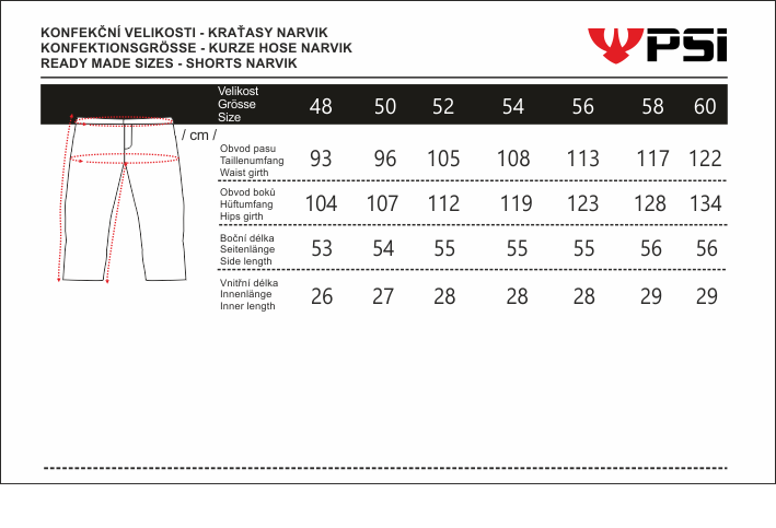 Velikostní tabulka_kraťasy NARVIK.png - PSí Hubík 