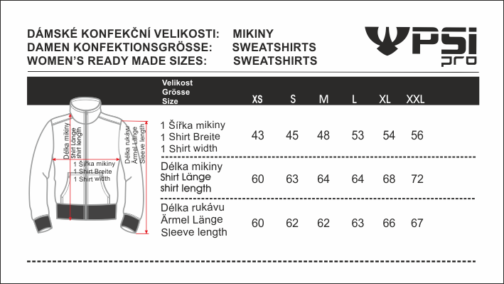 Velikostní tabulka_PSí PRO mikiny_dámská.png - PSí Hubík 